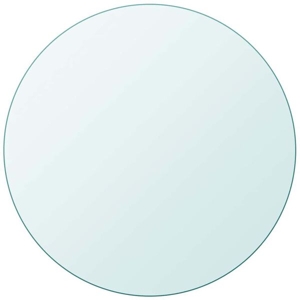 vidaXL سطح طاولة زجاج مقوى دائري 500 ملم