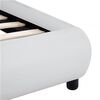 vidaXL إطار سرير مع إضاءة LED أبيض جلد صناعي 160&times;200 سم
