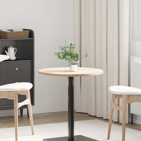 vidaXL سطح طاولة قطر 2,5x60 سم خشب صنوبر صلب