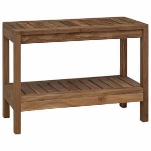 vidaXL طاولة جانبية للحمام طبيعي 60 x 30 x 45 cm خشب تيك صلب