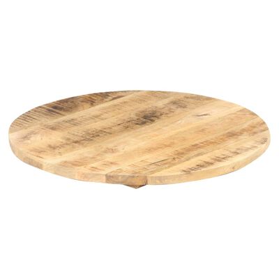 vidaXL سطح طاولة دائري خشب مانجو صلب دائري 25-27 مم 40 سم