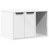 vidaXL Cat Litter Box Enclosure White 60x40x40 cm Engineered Wood - Untranslated