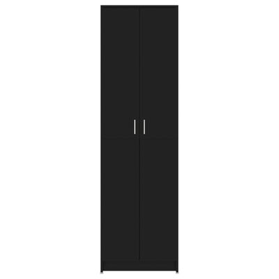 vidaXL خزانة مدخل لون أسود 55×25×189 سم خشب صناعي