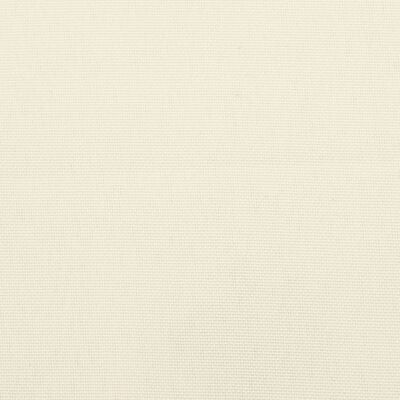 vidaXL وسائد طبلية 2 ق قماش أكسفورد بيضاء كريمي