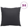 vidaXL وسائد أريكة 4 قطع لون أسود 40x40 سم قماش