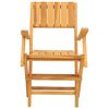 vidaXL كراسي حديقة قابلة للطي 4 ق 55x62x90 سم خشب ساج صلب