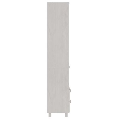 vidaXL خزانة مرتفعة أبيض 60×35×180 سم خشب صنوبر صلب