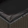 vidaXL أريكة حديقة ركنية مع وسائد لون أسود بولي روطان