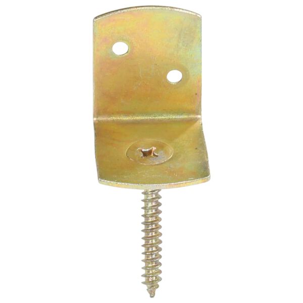 vidaXL عدد 48 ق زوايا تثبيت لوح السياج بشكل حرف L معدن مجلفن