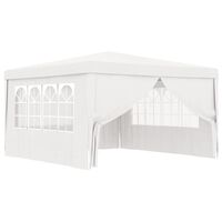 vidaXL خيمة حفلات احترافية بجدران جانبية 4×4 م أبيض 90 جم/م²