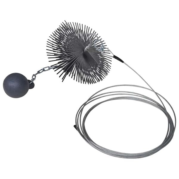 vidaXL فرشاة تنظيف مدخنة دائرية قطر 20 سم