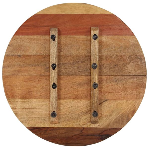 vidaXL سطح طاولة دائري 60 سم 15-16 ملم خشب صلب مستصلح