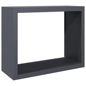 vidaXL رف حطب بلون أنثراسيت، 100&times;40&times;80 سم، مصنوع من الفولاذ