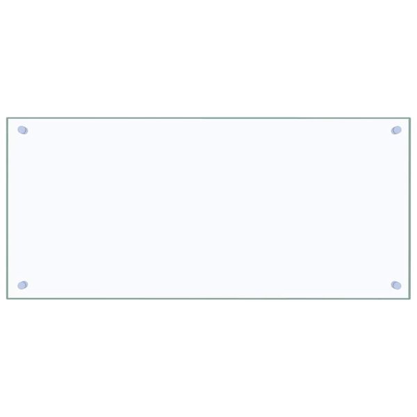vidaXL حائط مطبخ 2 pcs شفاف 90 x 40 cm زجاج مقسى