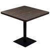 vidaXL طاولة بيسترو خشب MDF وفولاذ 80&times;80&times;75 سم رمادي غامق
