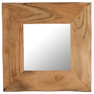 vidaXL مرآة تجميل 50×50 سم خشب سنط صلب