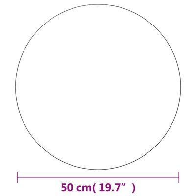 vidaXL مرايا حائط 2ق 50 سم زجاج مستدير