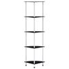 vidaXL رف بـ 5 طبقات أسود 30×30×130 سم زجاج مقسى