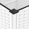 vidaXL وعاء زراعة للحديقة مع تعريشة من أبيض 120x40x121.5 سم PP