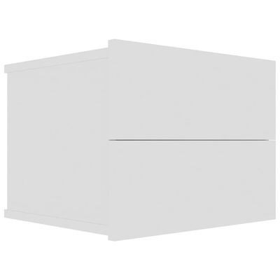 vidaXL خزانات سرير جانبية 2 ق أبيض 40×30×30 سم خشب مضغوط
