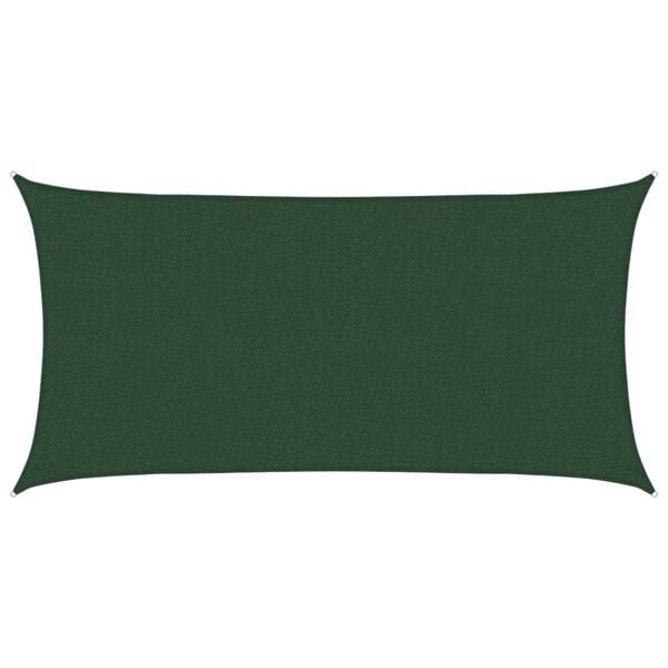 vidaXL مظلة شراعية 160 جم/م&sup2; أخضر داكن 2&times;3.5 م HDPE