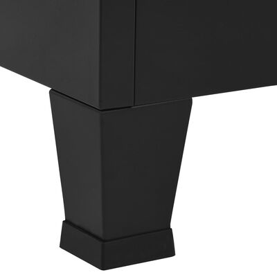 vidaXL خزانة ملفات أسود صناعي 100x40x90 سم فولاذ