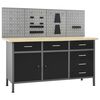 3053430 vidaXL Workbench with Four Wall Panels (145348+145352) - Untranslated