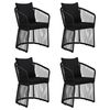 vidaXL عدد 5 قطع طقم سفرة حديقة مع وسائد أسود