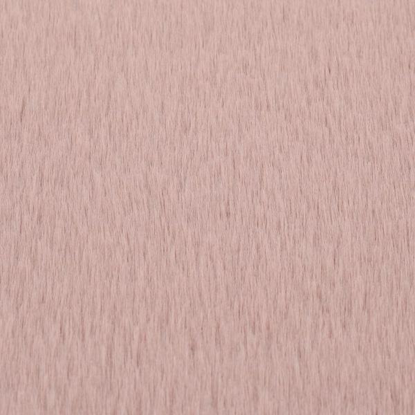 vidaXL سجادة 160 سم جلد أرنب صناعي وردي باهت