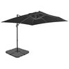 276346 vidaXL Outdoor Umbrella with Portable Base Anthracite (41611+44636) - Untranslated