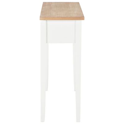 vidaXL طاولة تسريحة كونسول أبيض 74x30x79 سم خشب