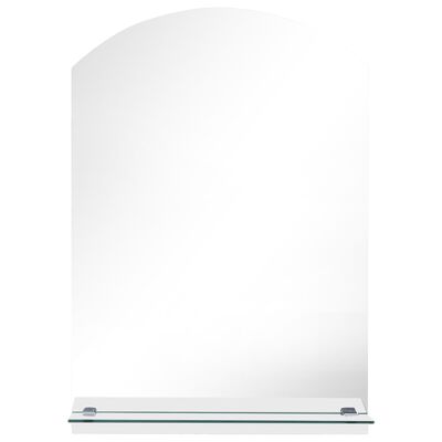 vidaXL مرآة حائط مع رف 50×70 سم زجاج مقسّى