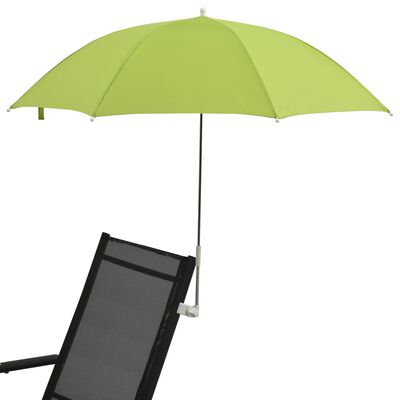 vidaXL مظلة كرسي تخييم شمسية 2 ق أخضر 105 سم