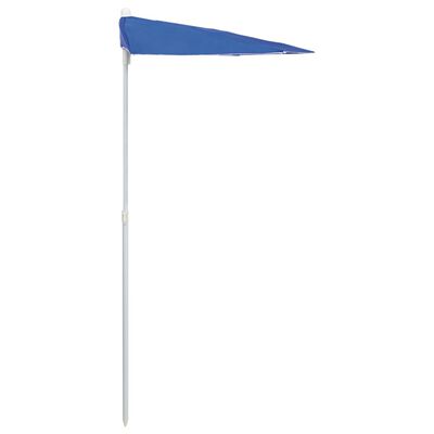 vidaXL مظلة حديقة نصفية مع عمود 180×90 سم أزرق سماوي