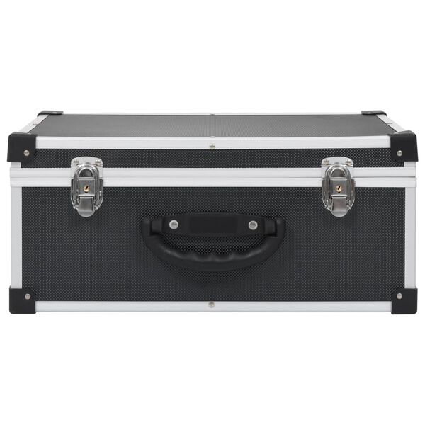 vidaXL صندوق سي دي لـ 60 قرص سي دي ألومنيوم ABS أسود