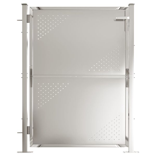 vidaXL بوابة حديقة 100×125 سم فولاذ مقاوم للصدأ