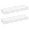 276002 vidaXL Floating Wall Shelves with Drawers 2 pcs White 80 cm (2x242188) - Untranslated