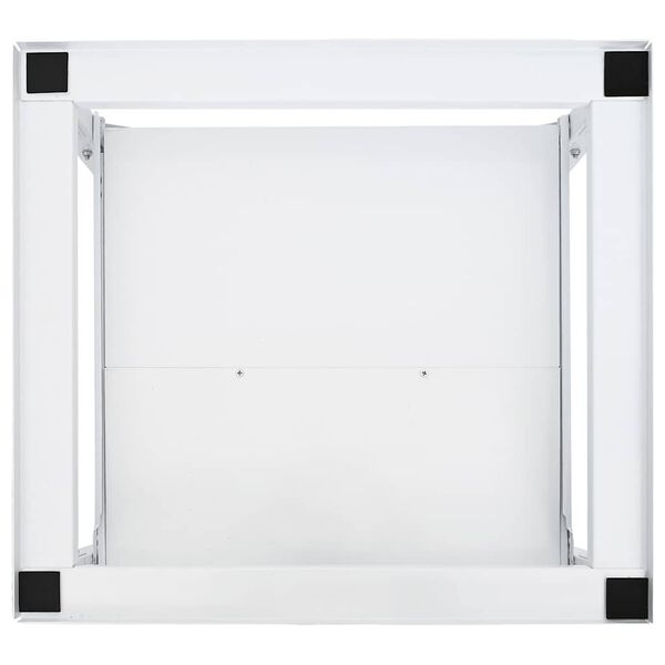 vidaXL قاعدة غسالة مع رف سحب أبيض