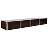 vidaXL سرير حديقة مرتفع من بني 320x80x45 سم من الفولاذ المجلفن