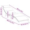 vidaXL sunlounger حديقة مع وسادة بني 198 x 55 x 58.5 سم خشب تيك صلب
