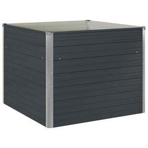 vidaXL حوض زراعي مرتفع أنثراسيت 100&times;100&times;77 سم فولاذ مجلفن