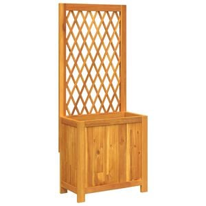 vidaXL وعاء زراعة مع تعريشة 55 &times; 29.5 &times; 132 سم من خشب الأكاسيا الصلب