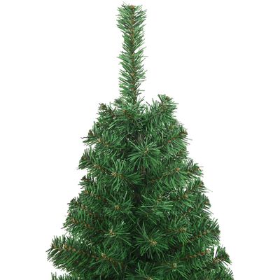 vidaXL شجرة كريسماس صناعية ذات أغصان كثيفة أخضر 150 سم PVC