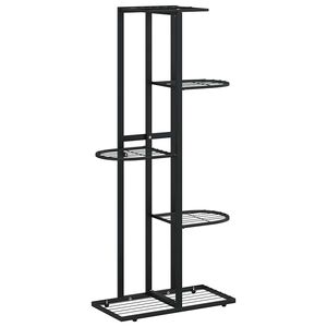vidaXL عدد 5-طوابق حامل زهور 43&times;22&times;98 سم معدن أسود
