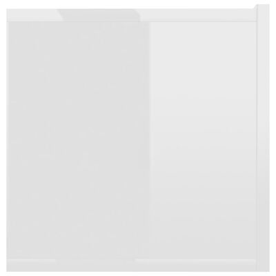 vidaXL خزانة تلفزيون لون أبيض لامع جدًا 120×30×30 سم خشب صناعي