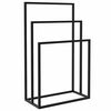 vidaXL حامل مناشف قائم بذاته لون أسود 79x24x48 سم حديد