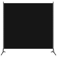 vidaXL مقسم غرفة اح أسود 175×180 سم قماش