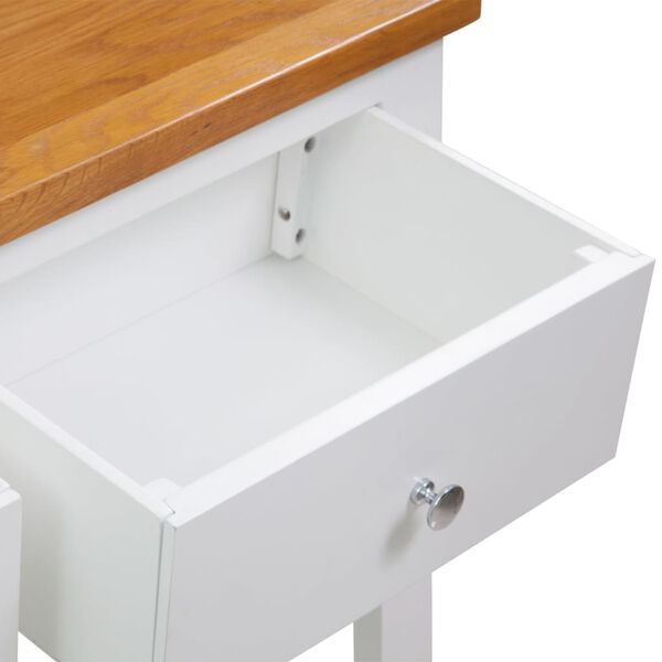 vidaXL طاولة كونسول 73x30x83 سم خشب بلوط صلب