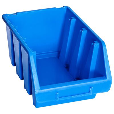 vidaXL صناديق تخزين قابلة للتكديس 20 ق بلاستيك أزرق