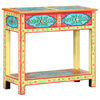 286159 vidaXL Hand Painted Console Table 80x35x75 cm Solid Mango Wood - Untranslated
